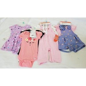 4 Nwt Wonder Nation Infant Baby Girl 3 to 6 Months AND 6 to 9 Months Outfits